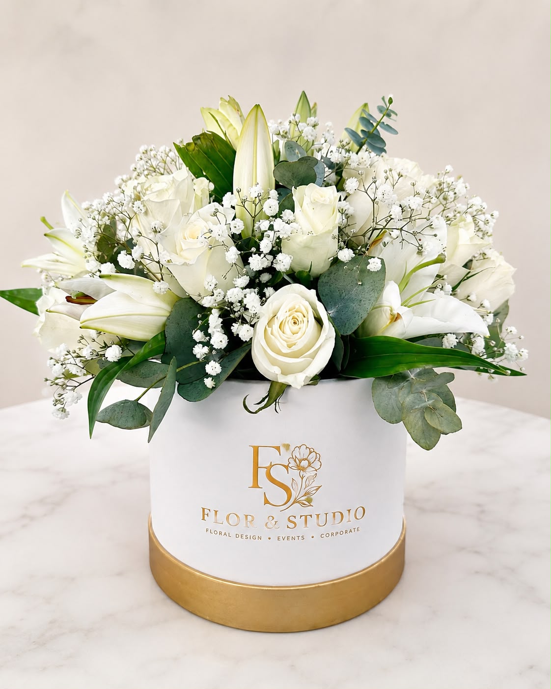 HatBox Roses and Lilies